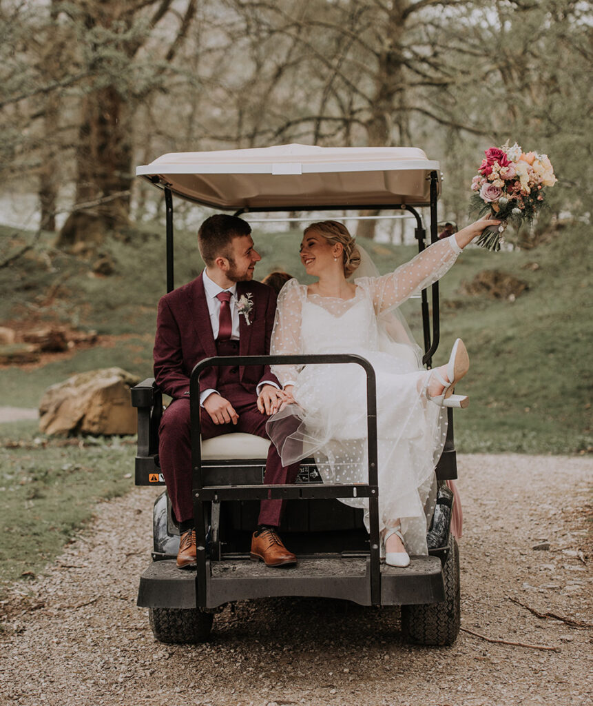 Town Head Estate - Wedding Barn, Wedding Venue in Windermere the Lake District - gardens & grounds, wedding buggy